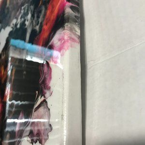 Abstract and vibrant dutch pour explosive pour painting.